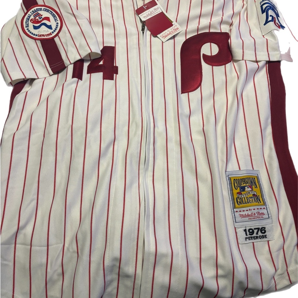 🔥 Philadelphia Phillies 1976 Pete Rose Mitchell & Ness AUTHENTIC 💯